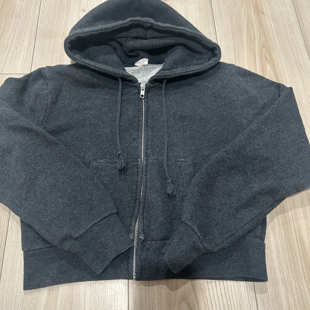 Dark Gray Zip-Up Hoodie